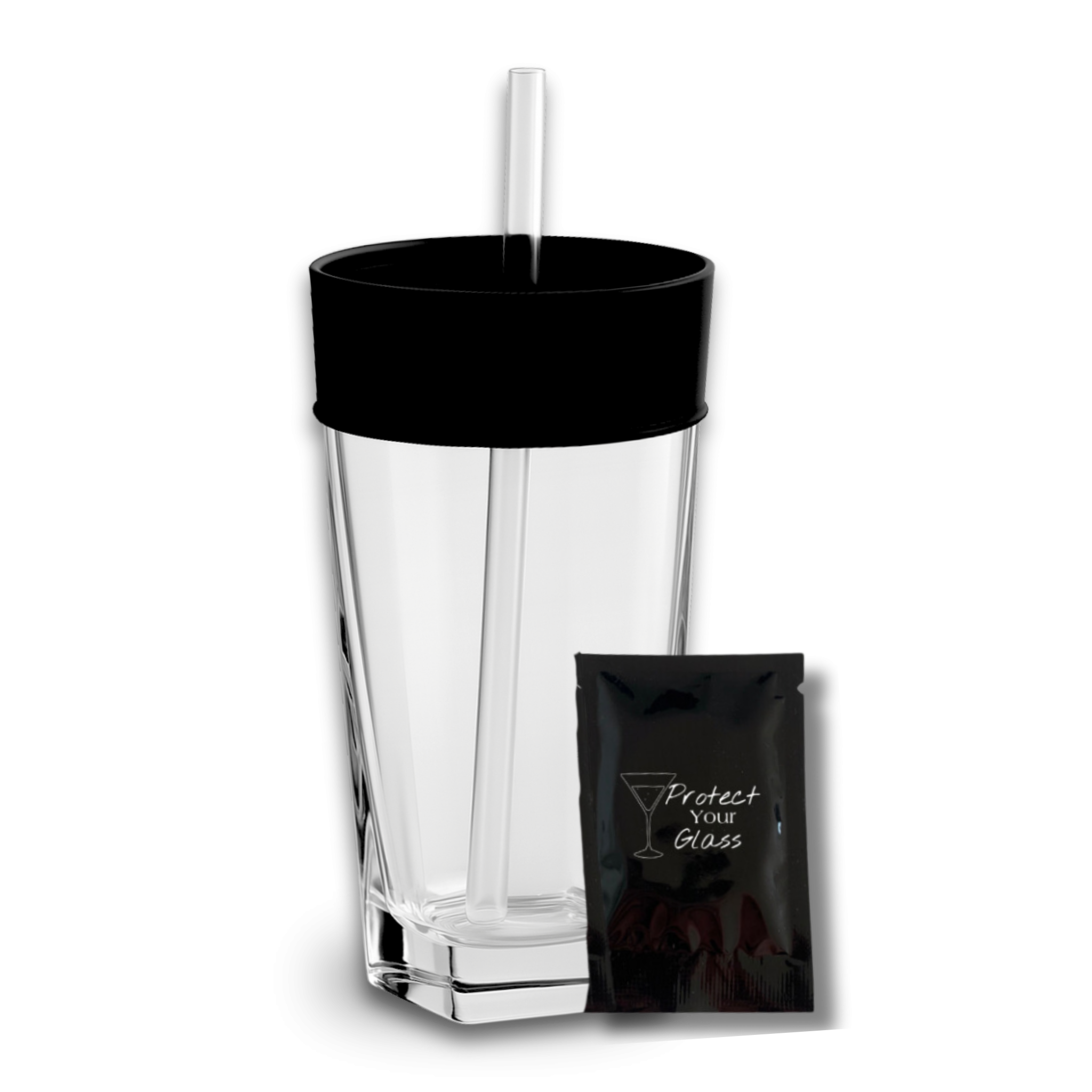 Chouchou Anti-drogue Pour Verre - Protect Your Glass, Réutilisable, Lavable, S'adapte à Tous Les Verres - 4