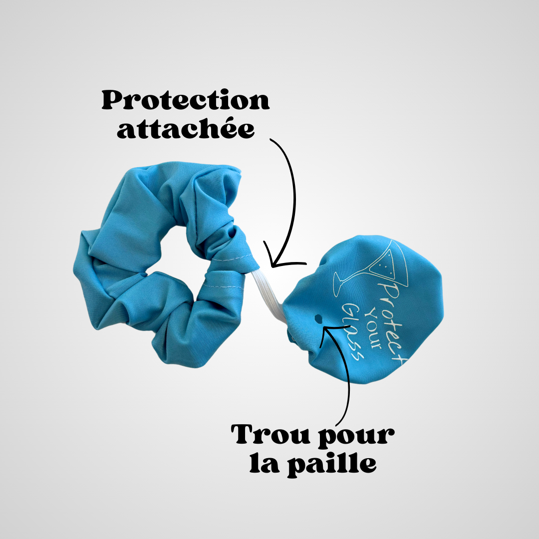 Chouchou Bleu Anti-Drogue - Protect Your Glass