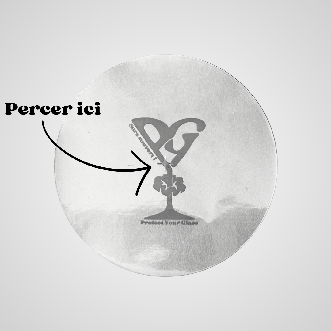 protege verre anti-drogue, protection de verre anti-drogue, capote de verre, chouchou anti drogue