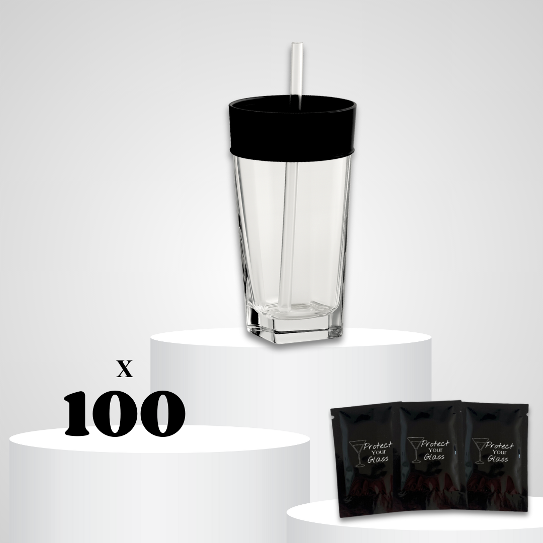 Capotes de verre latex (x100), protection anti-drogue pour soirées ou professionnels