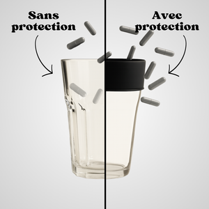 Avant/après capote de verre latex pack 3 : protège contre les drogues