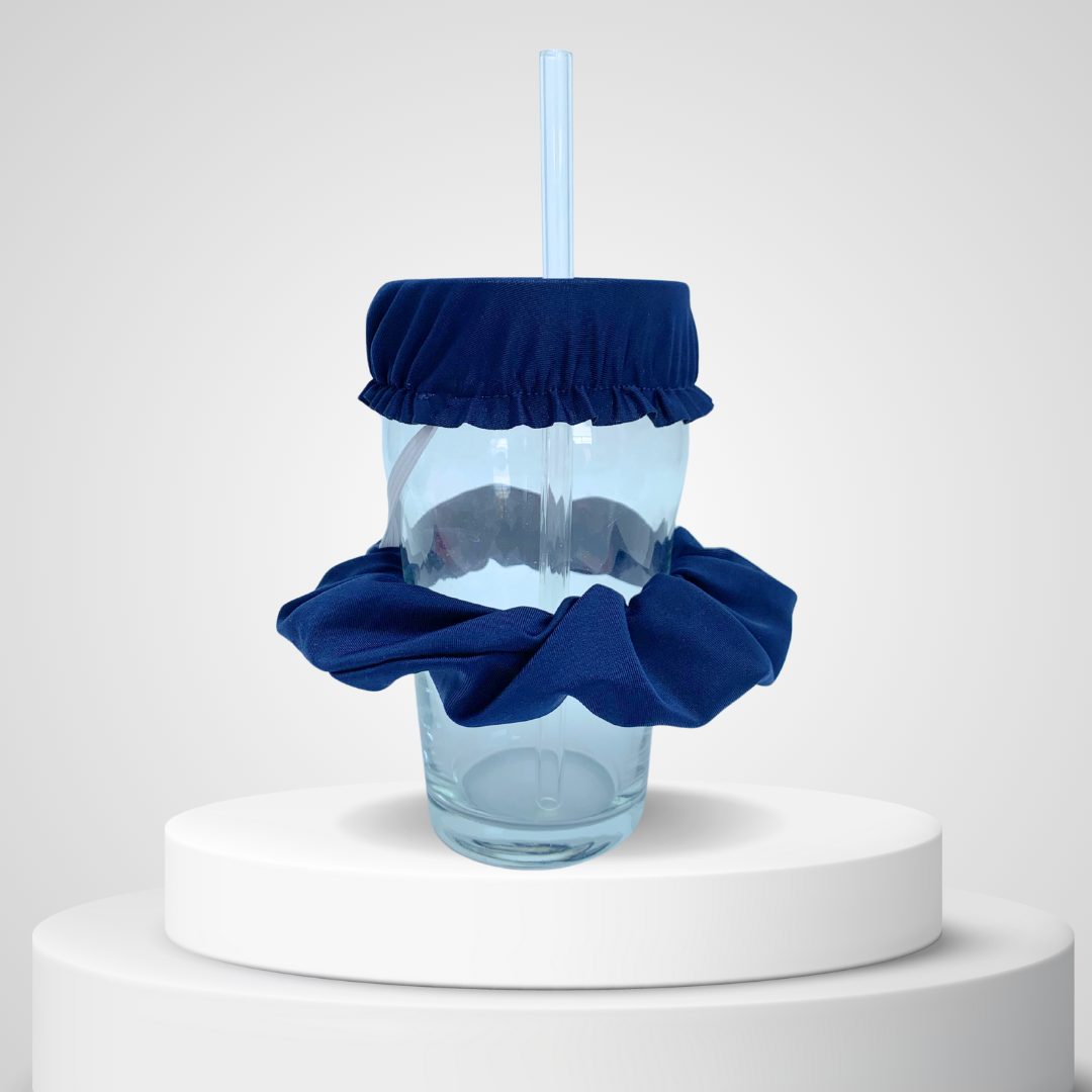 Chouchou bleu marine anti-drogue présenté en packshot sur fond gris