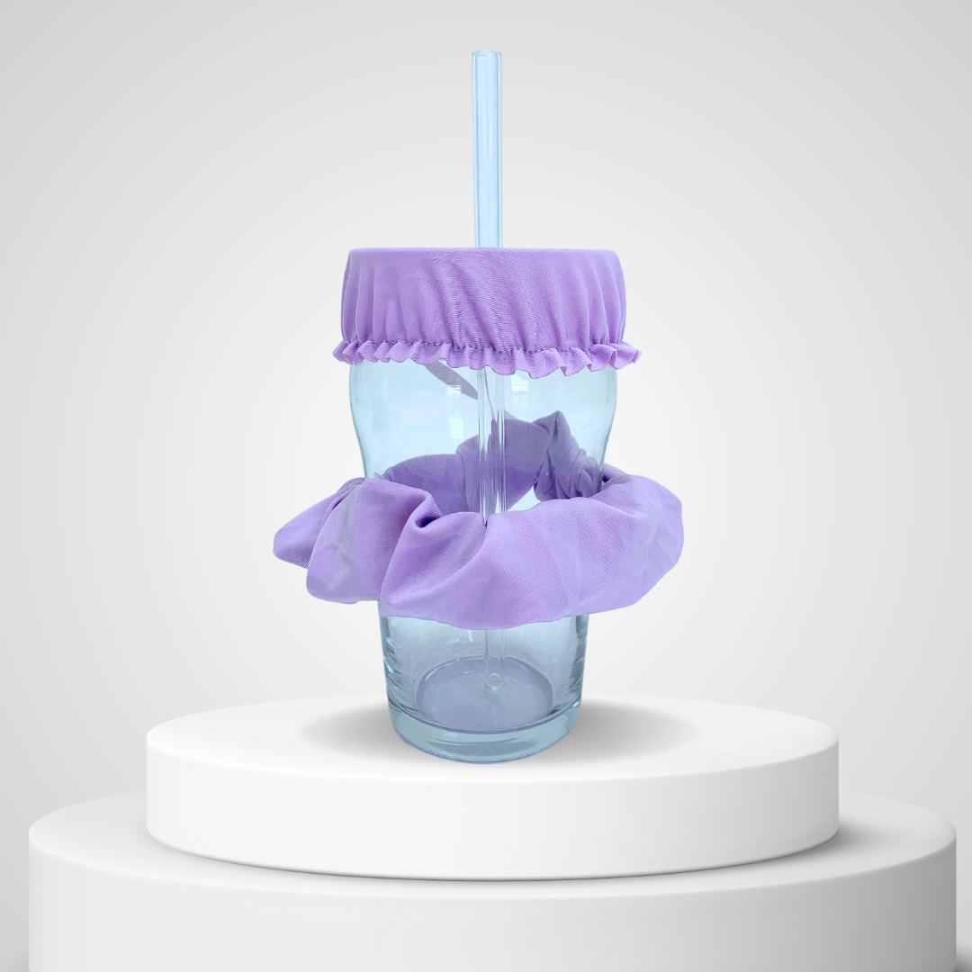 Chouchou lilas anti-drogue présenté en packshot sur fond gris