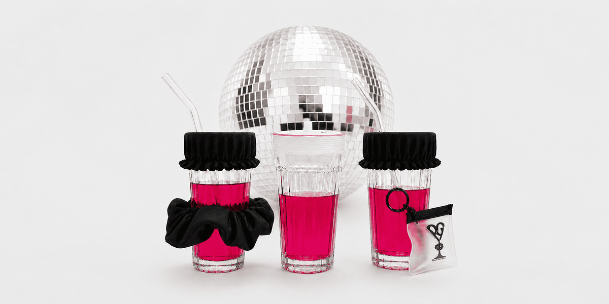 Three reusable Protect Your Glass anti-spiking drink covers