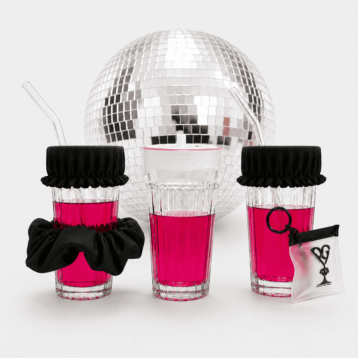 Chouchou, capote en silicone et protège-verre porte-clé Protect Your Glass
